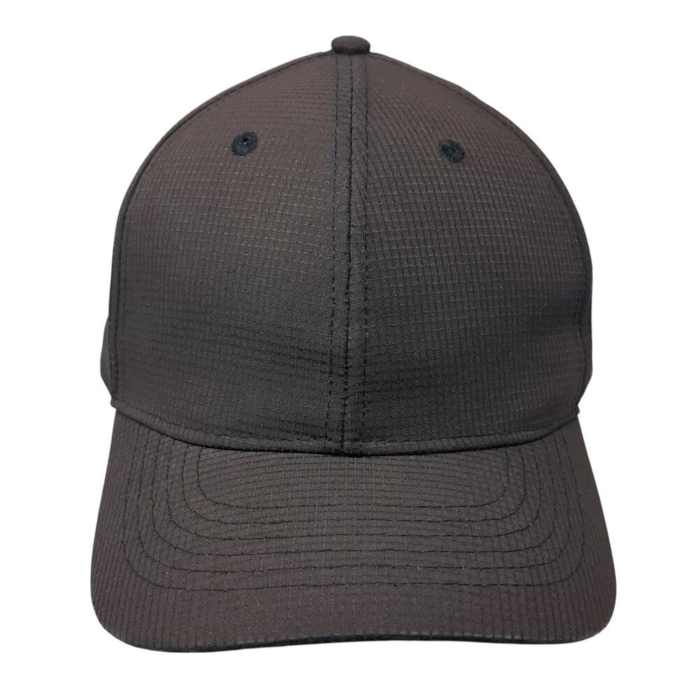 Smitty Fitted Baseball Cap Black Large Lightweight 6 Panel Blank Polyester